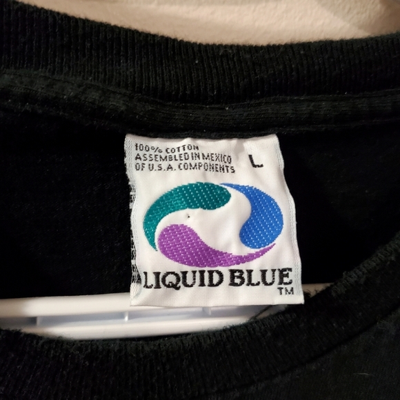 Vintage 90s Liquid Blue Puckhead Boston Bruins Tee - Size L - Picture 6 of 8